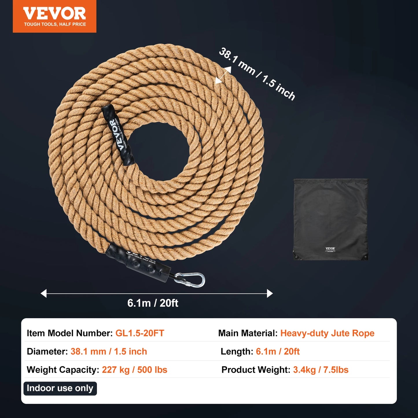 SucceBuy Gym Climbing Rope for Fitness Training and Workouts
