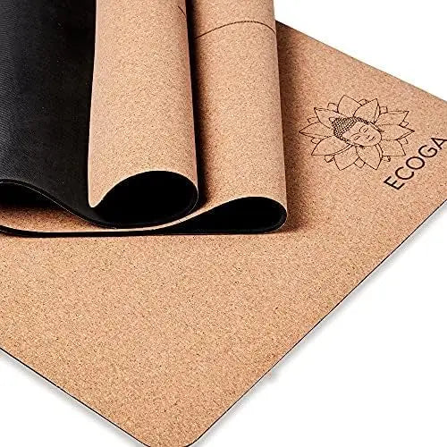 Cork Yoga Mat Non Slip With Alignment Marks And Strap