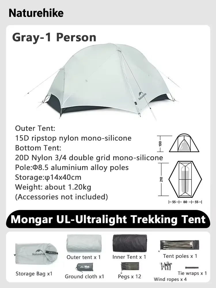 Naturehike Mongar UL Ultralight Camping Tent Waterproof