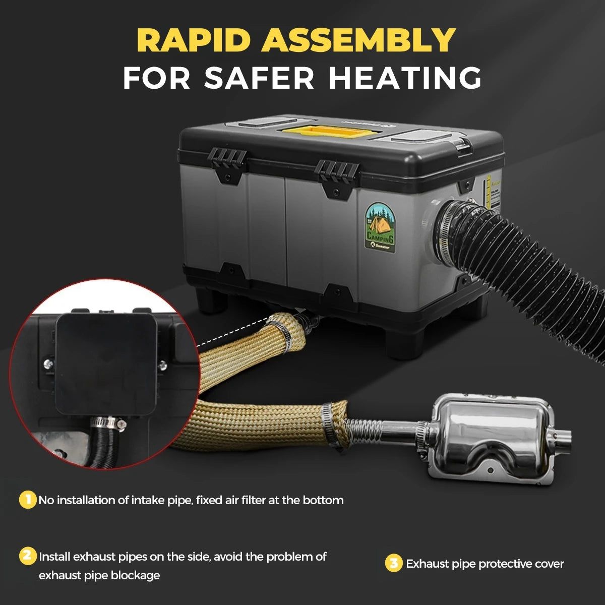 Diesel Auxiliary Heater TB10PRO 8KW Ultra Quiet For RVs Camping