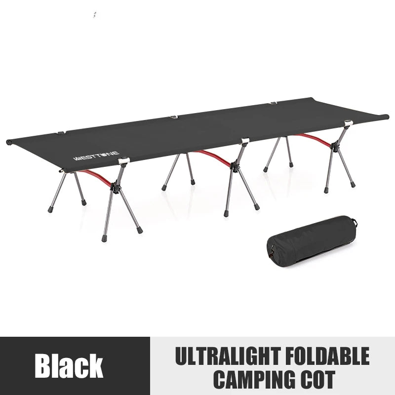 WESTTUNE Ultralight Camping Cot With Leg Extenders For Outdoor Travel