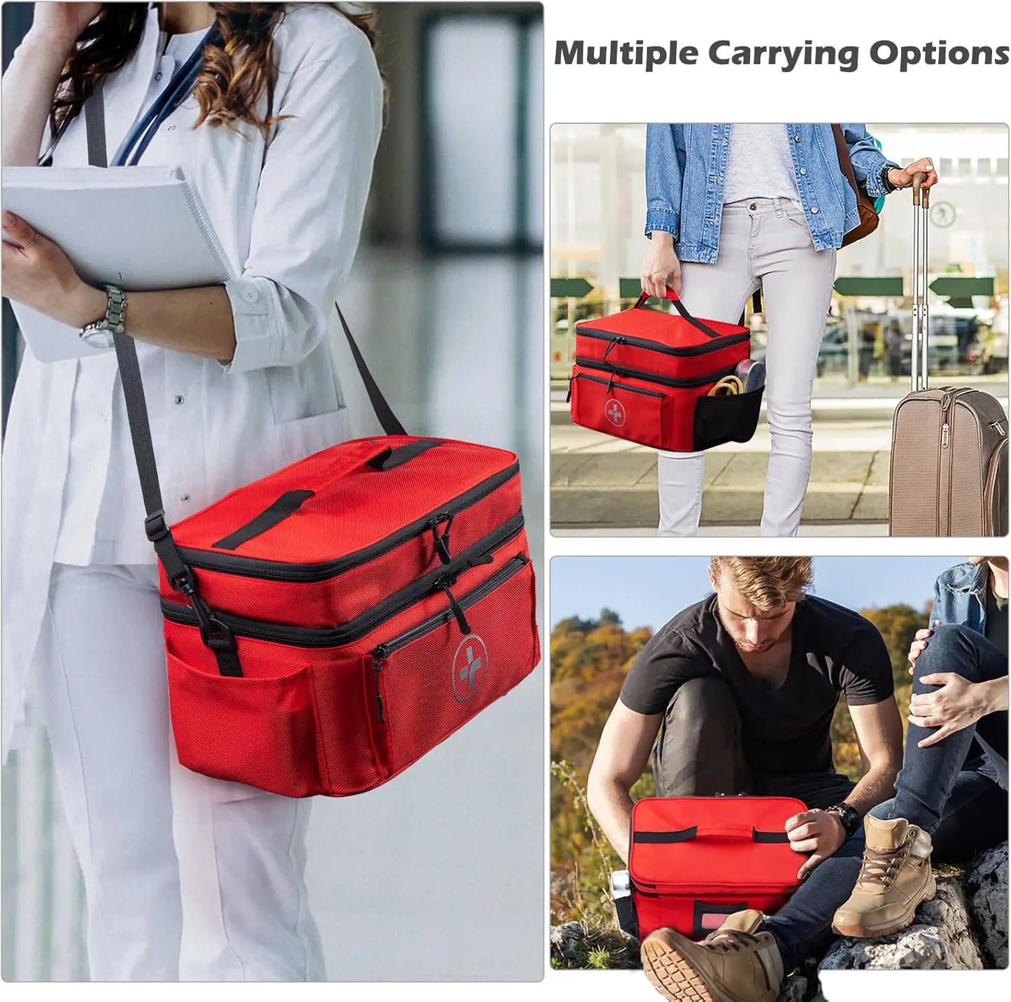 Travel Medicine Organizer Bag Water Resistant Pill Storage Case