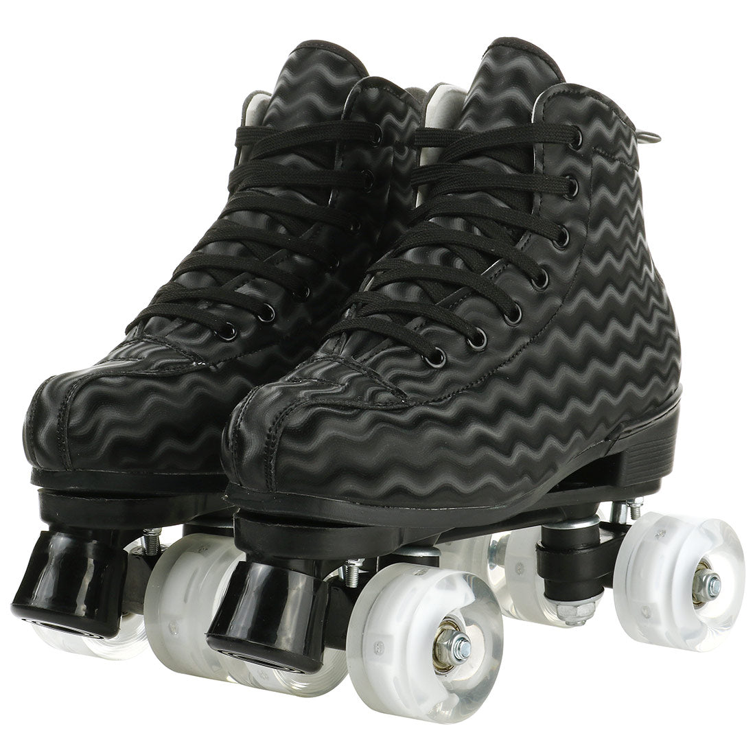 Adult Double Row Roller Skates 4PCS Light Up Quad Roller Skate Wheels Beginner Outdoor Skating Training Sneakers 37-45