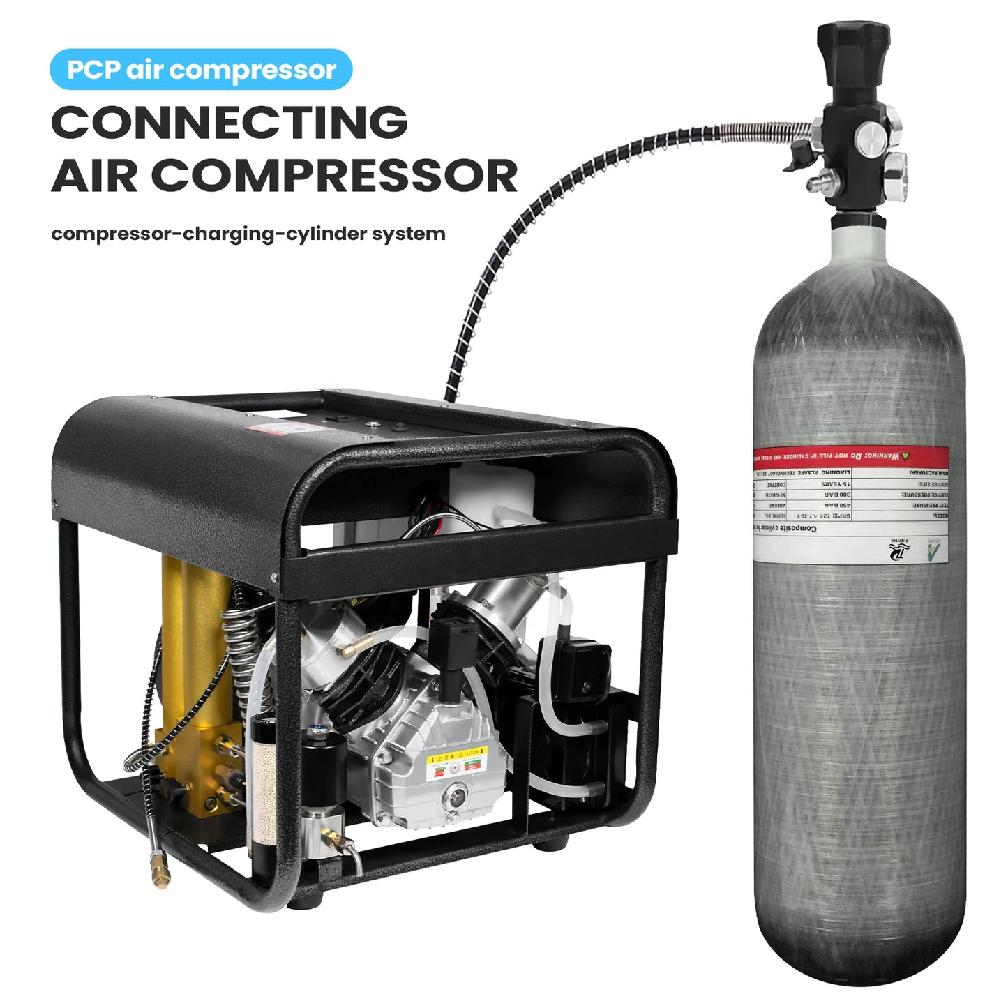 Tudiving Carbon Fiber High Pressure Diving Tank