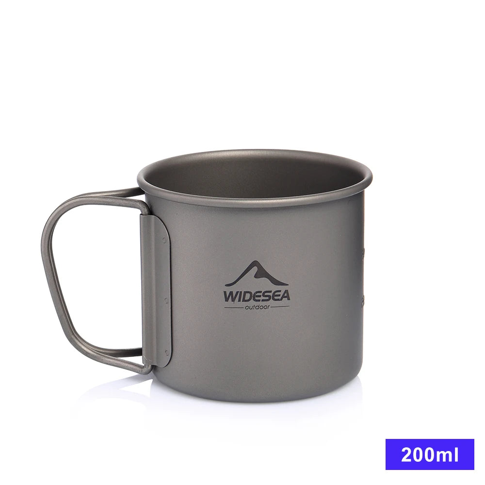 Widesea Titanium Camping Mug Cup Outdoor Kitchen Gear Travel