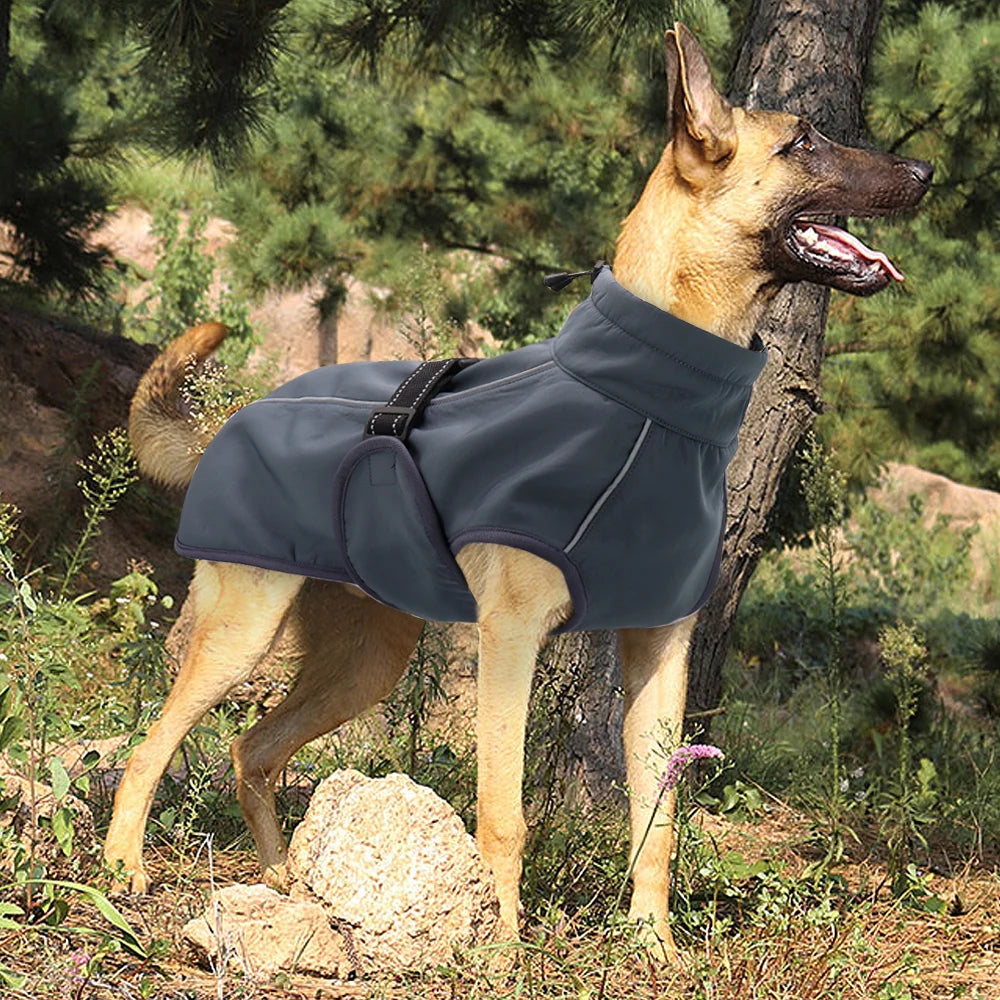 Didog Waterproof Padded Dog Vest Coat For Winter With Reflective Nylon Rope