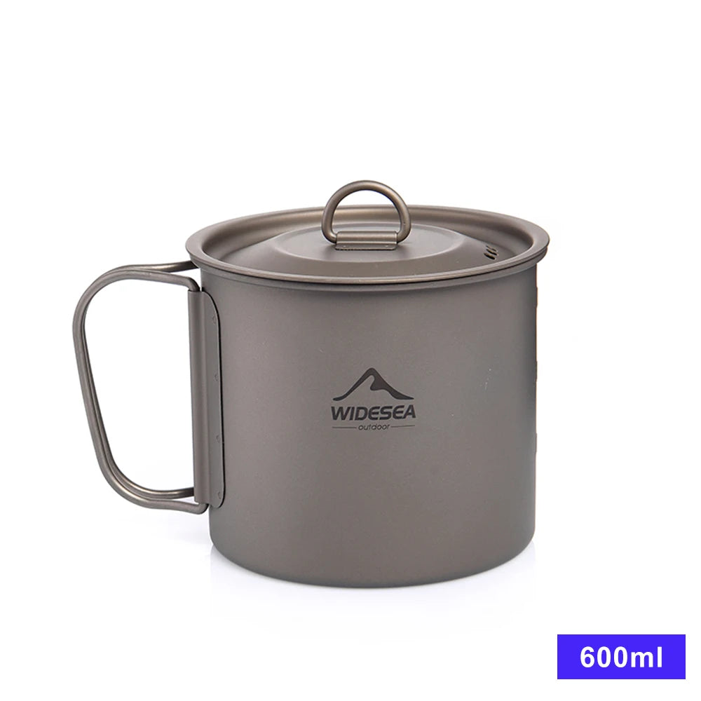 Widesea Titanium Camping Mug Cup Outdoor Kitchen Gear Travel