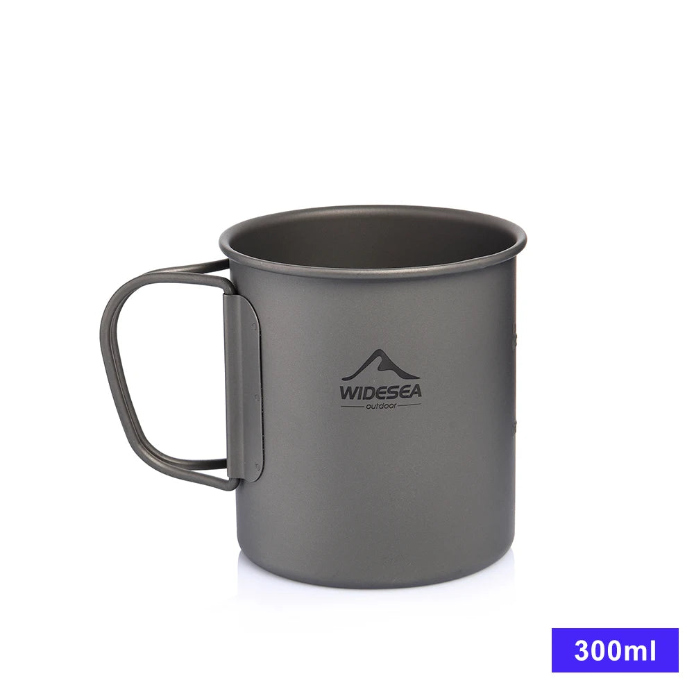 Widesea Titanium Camping Mug Cup Outdoor Kitchen Gear Travel