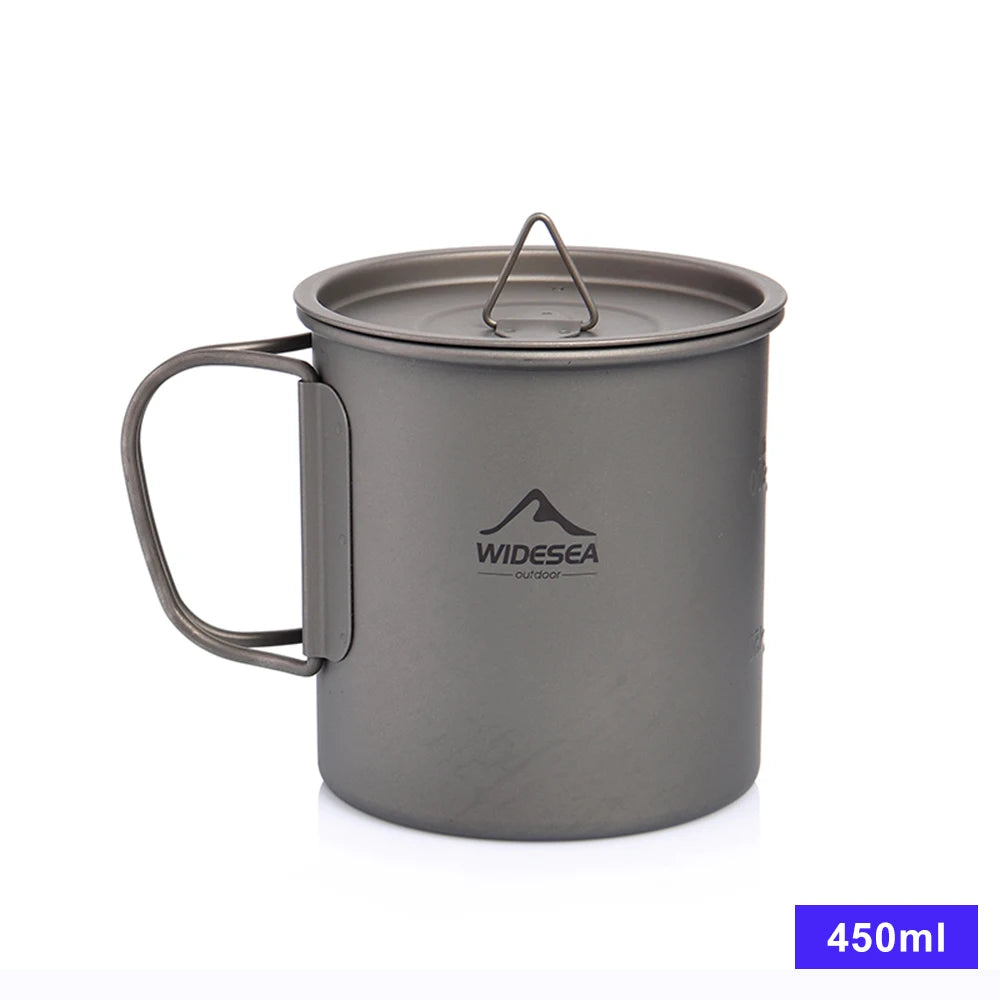 Widesea Titanium Camping Mug Cup Outdoor Kitchen Gear Travel