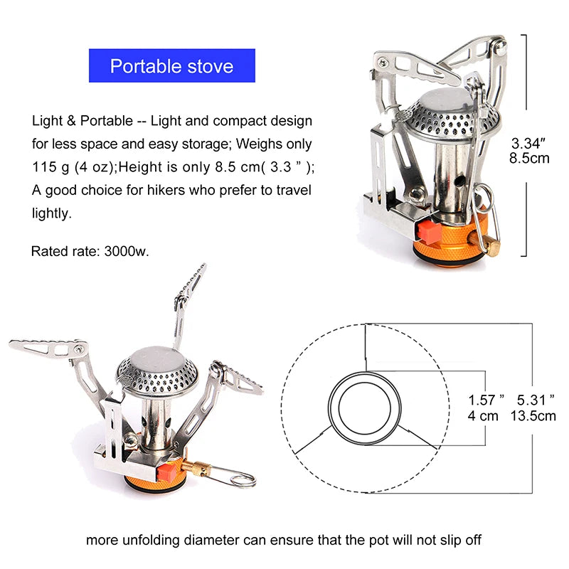 Widesea Camping Cookware Set Outdoor Tableware Portable Pot And Stove