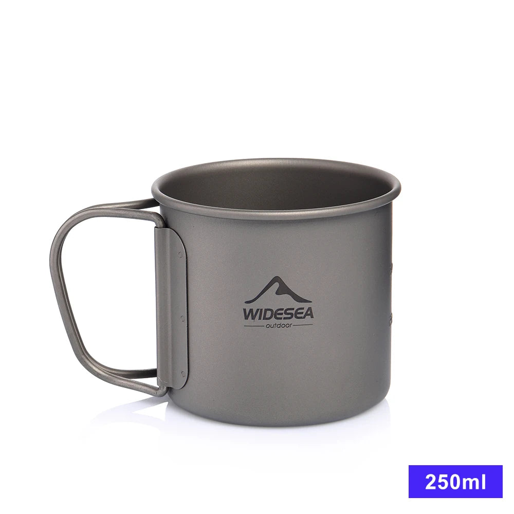 Widesea Titanium Camping Mug Cup Outdoor Kitchen Gear Travel