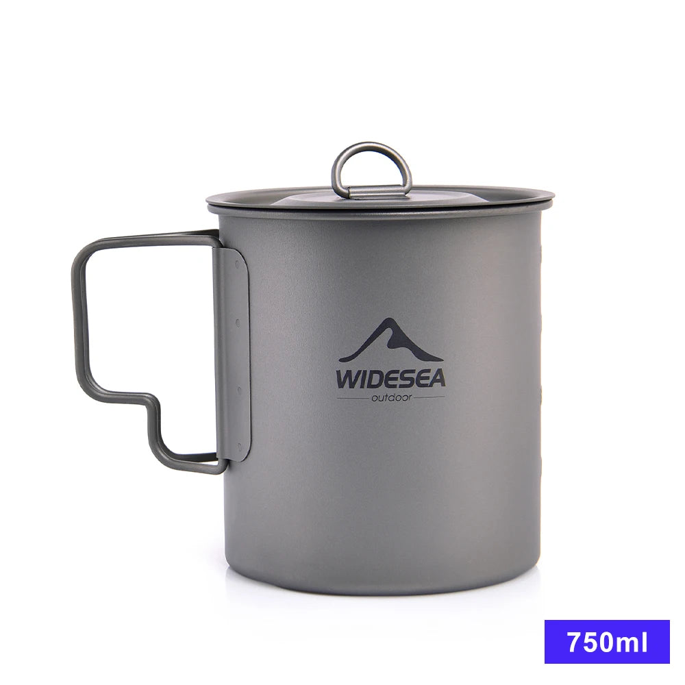 Widesea Titanium Camping Mug Cup Outdoor Kitchen Gear Travel