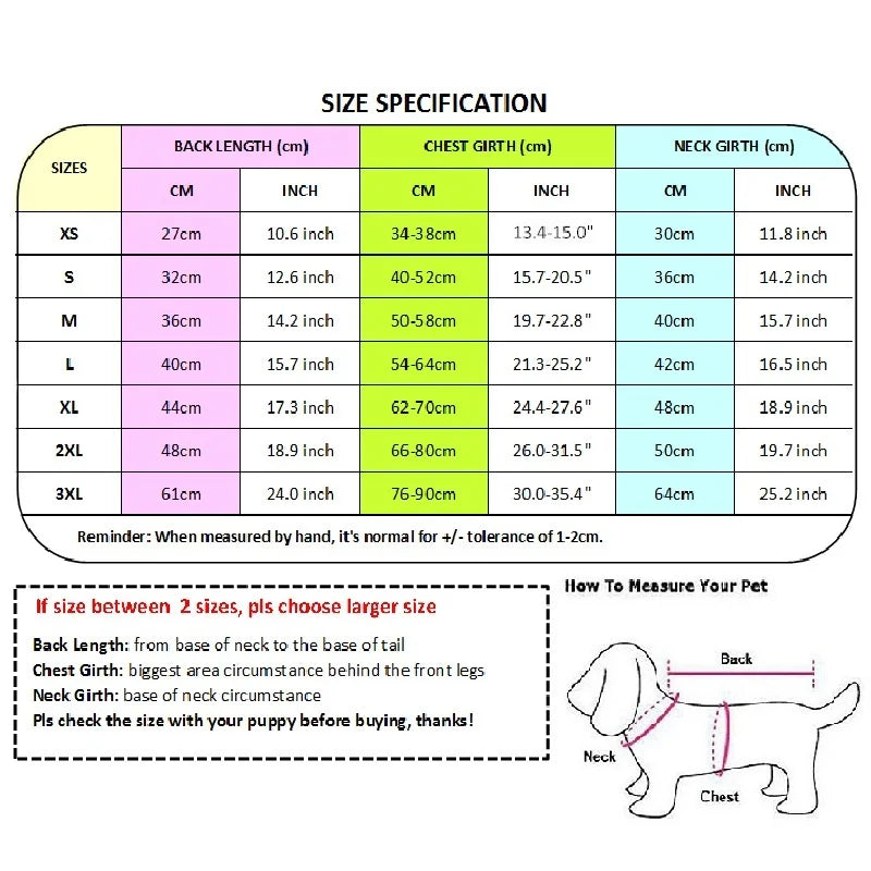 JANPET Quilted Dog Coat Warm Jacket for Autumn Winter