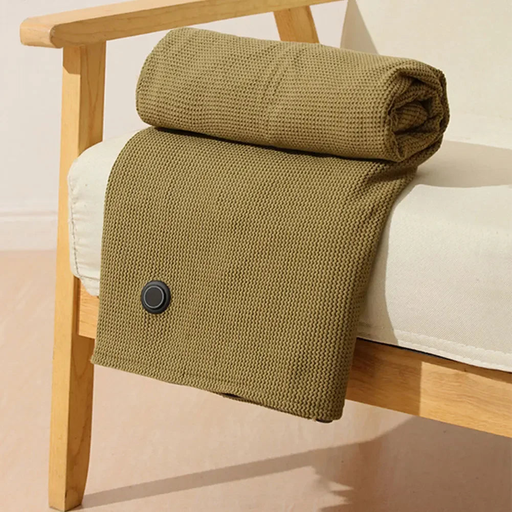 NONECN Wearable USB Heated Blanket Shawl With Three Heating Levels