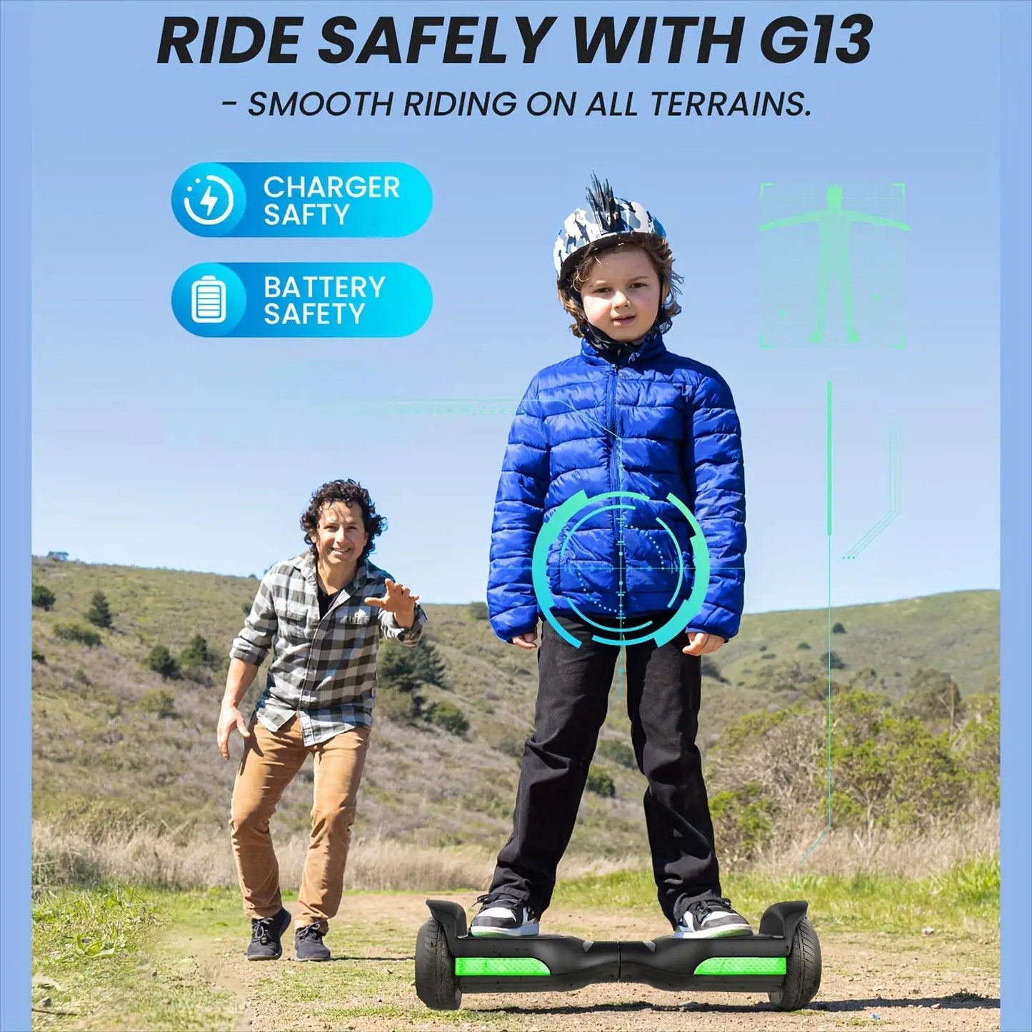 GYROORCE All Terrain Self Balancing Hoverboard With LED Bluetooth