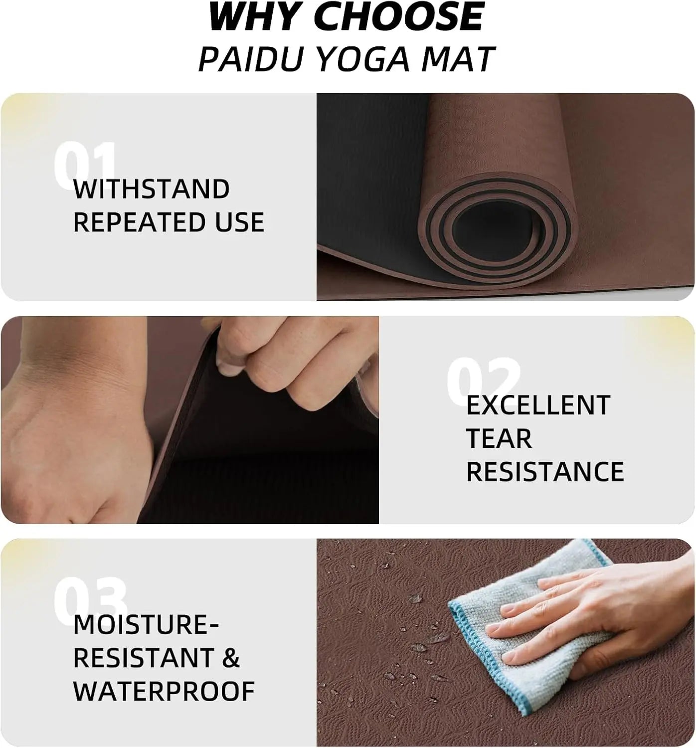 Non Slip Yoga Mat for Home Workouts