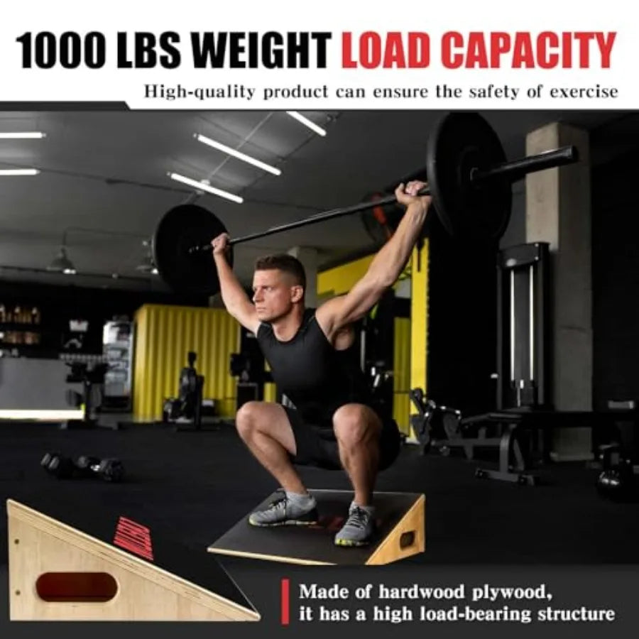 Caelum Slant Board For Squats Non-Slip Wooden Incline Board