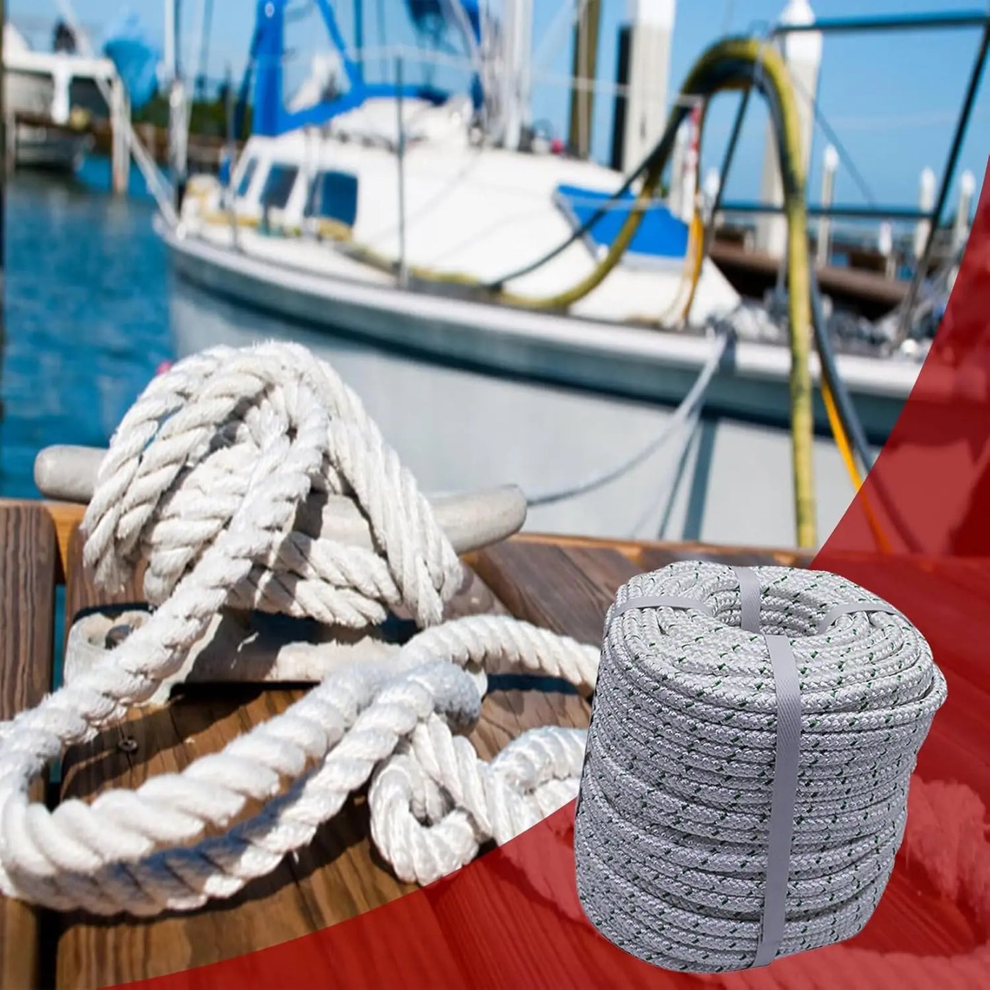 Double Braid Polyester Rope For Outdoor Use Tree Work Camping