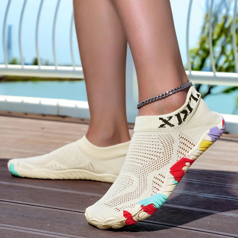 Laxsesu Mens Beach Water Shoes Breathable Mesh Antiskid Upstream