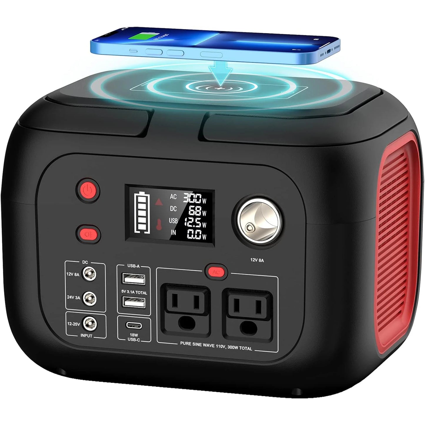 SinKeu Portable Power Station 600W Solar Generator with 110V AC