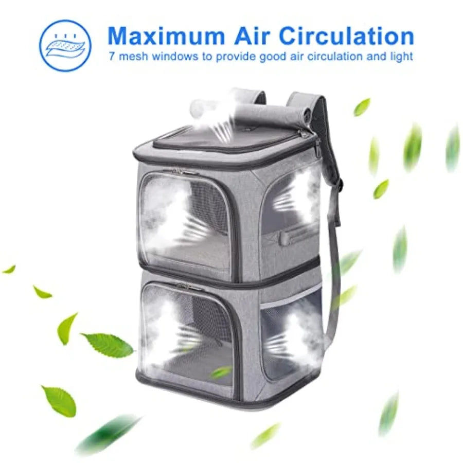 2-In-1 Pet Carrier Backpack for Cats and Dogs