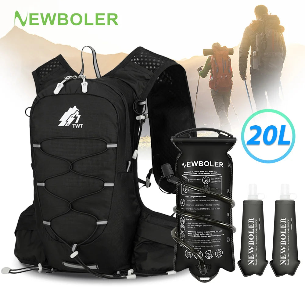 NEWBOLER Lightweight Outdoor Backpack Hydration Compatible For Hiking Cycling