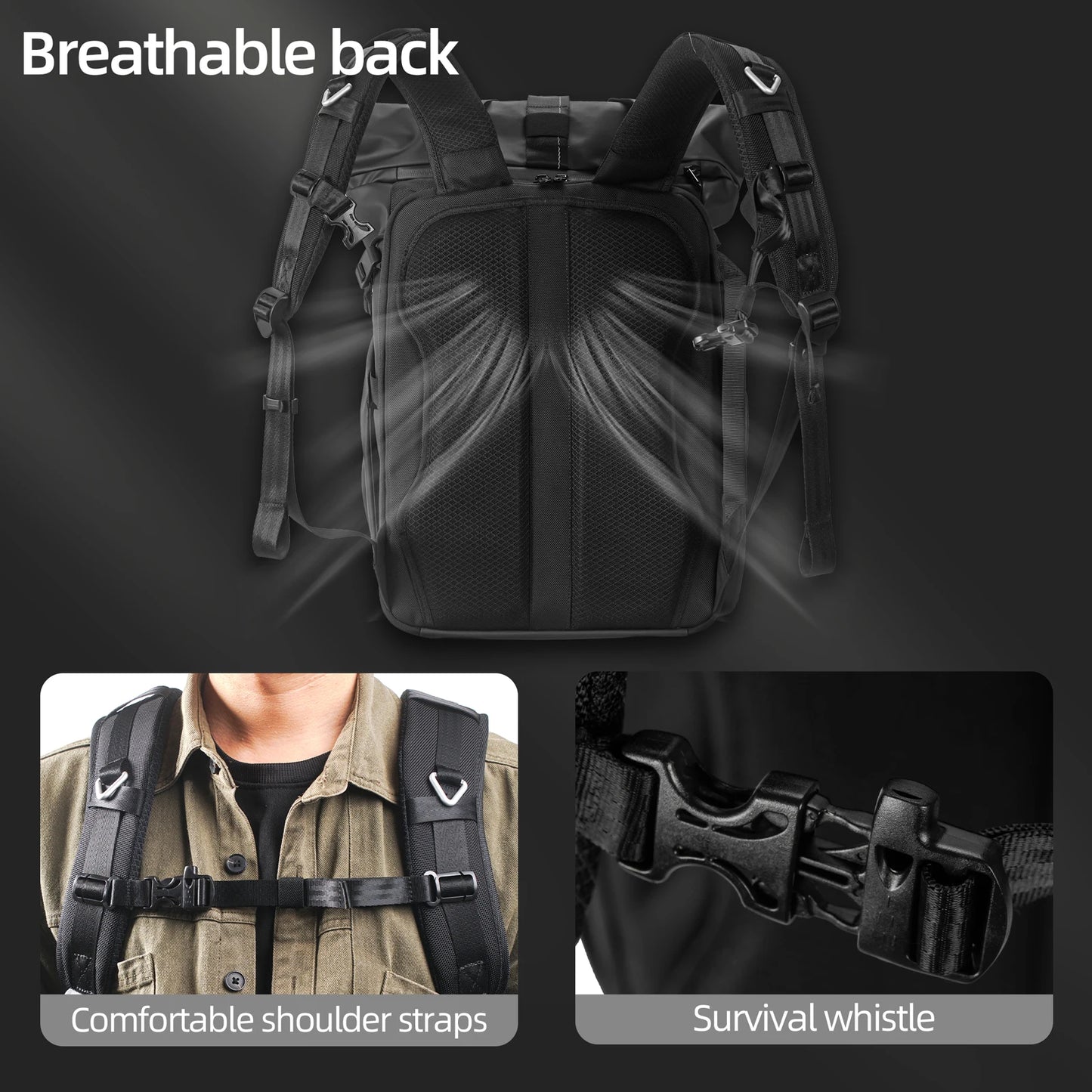 Besnfoto Waterproof Hard Shell Photography Backpack For Drones And DSLR