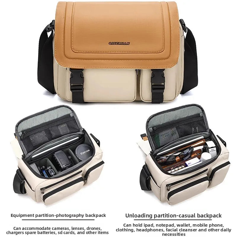 Fashionable single-shoulder camera bag, lightweight, travel photography single-lens reflex camera bag, small camera bag