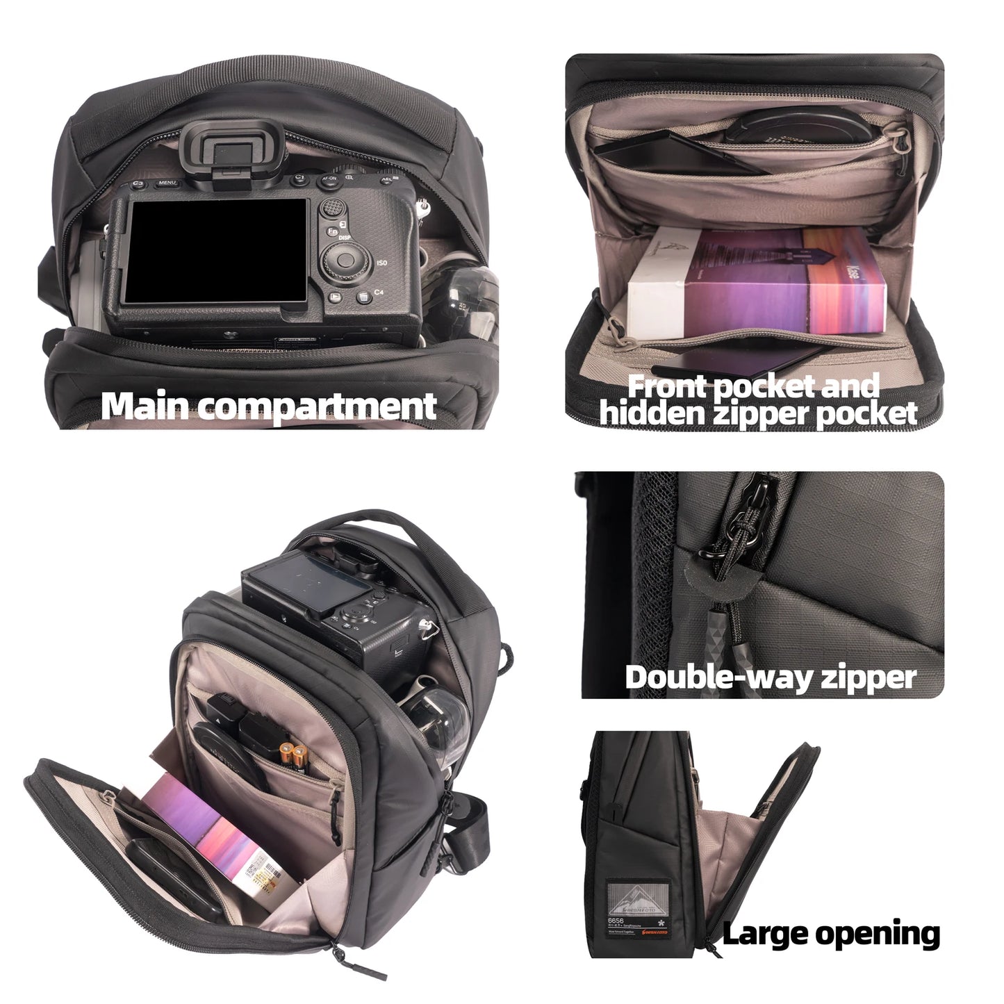 Besnfoto Waterproof Hardshell Camera Backpack For Sony A7 And Canon R