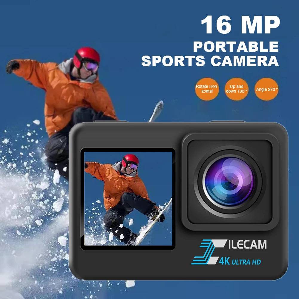Shunmaii 4K Action Camera For Bicycle Waterproof Anti Shake