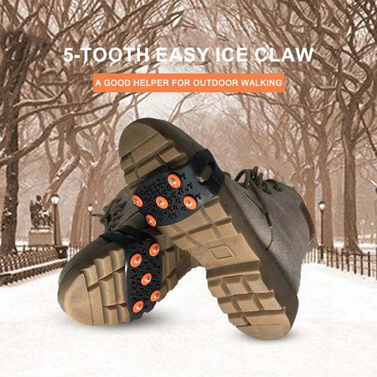 Anti Slip Crampons Snow Claw 5 Stud Shoe Covers Winter