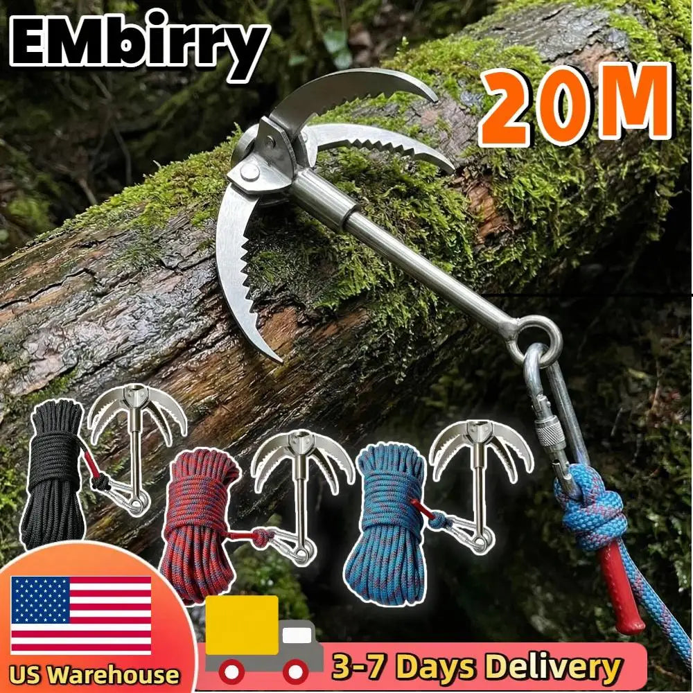 Embirry Outdoor Grappling Hook Anti Slip Survival Climbing Tool