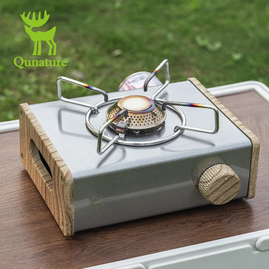 Qunature Outdoor Portable Cassette Stove for Camping and Tea Brewing