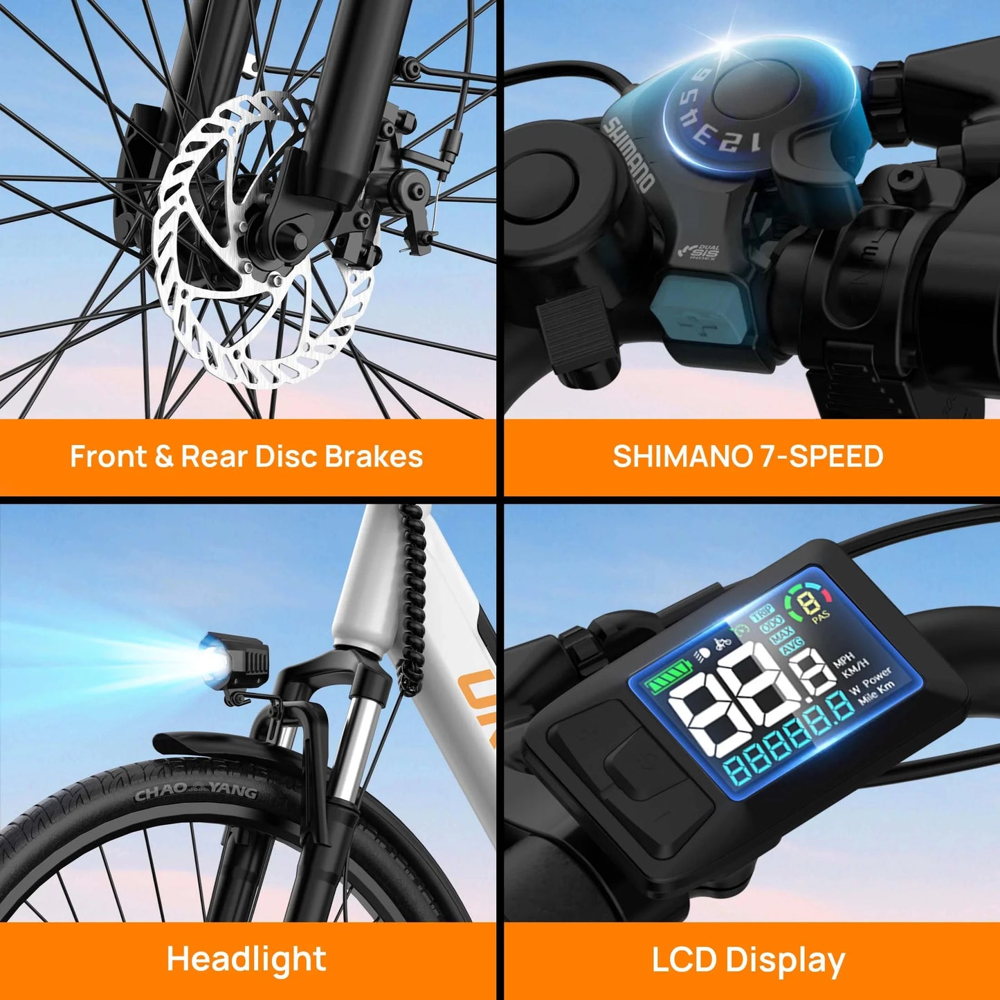 URLIFE 750W E26 Electric Bike With 48V Removable Battery