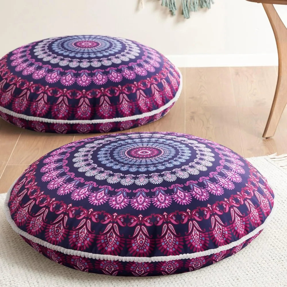 Codi Meditation Floor Pillow Set Bohemian Mandala Cushions