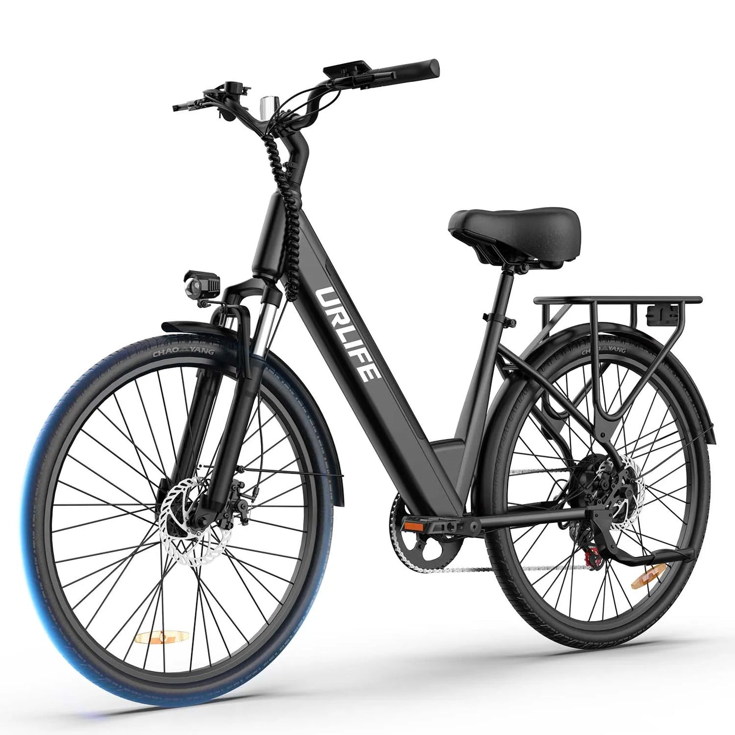 URLIFE E26 Electric Bike 250W With Removable 36V13Ah Battery Dual Disc Brakes