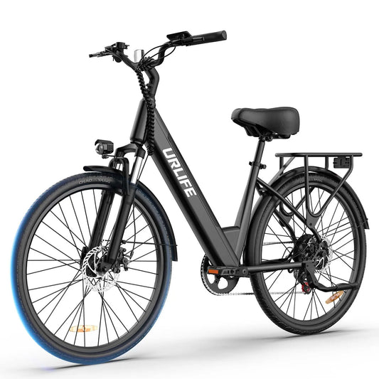 URLIFE E26 Electric Bike 250W With Removable 36V13Ah Battery Dual Disc Brakes