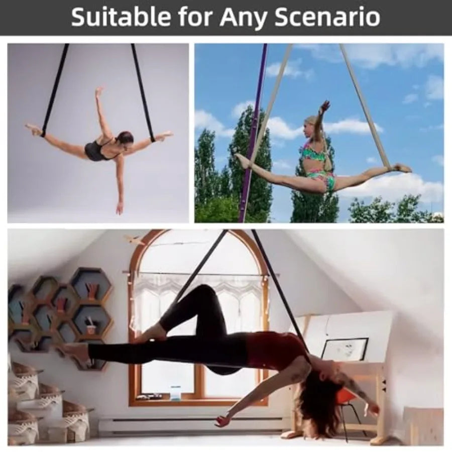Aerial Yoga Straps Heavy Duty Three-Layer Trapeze Acrobatics