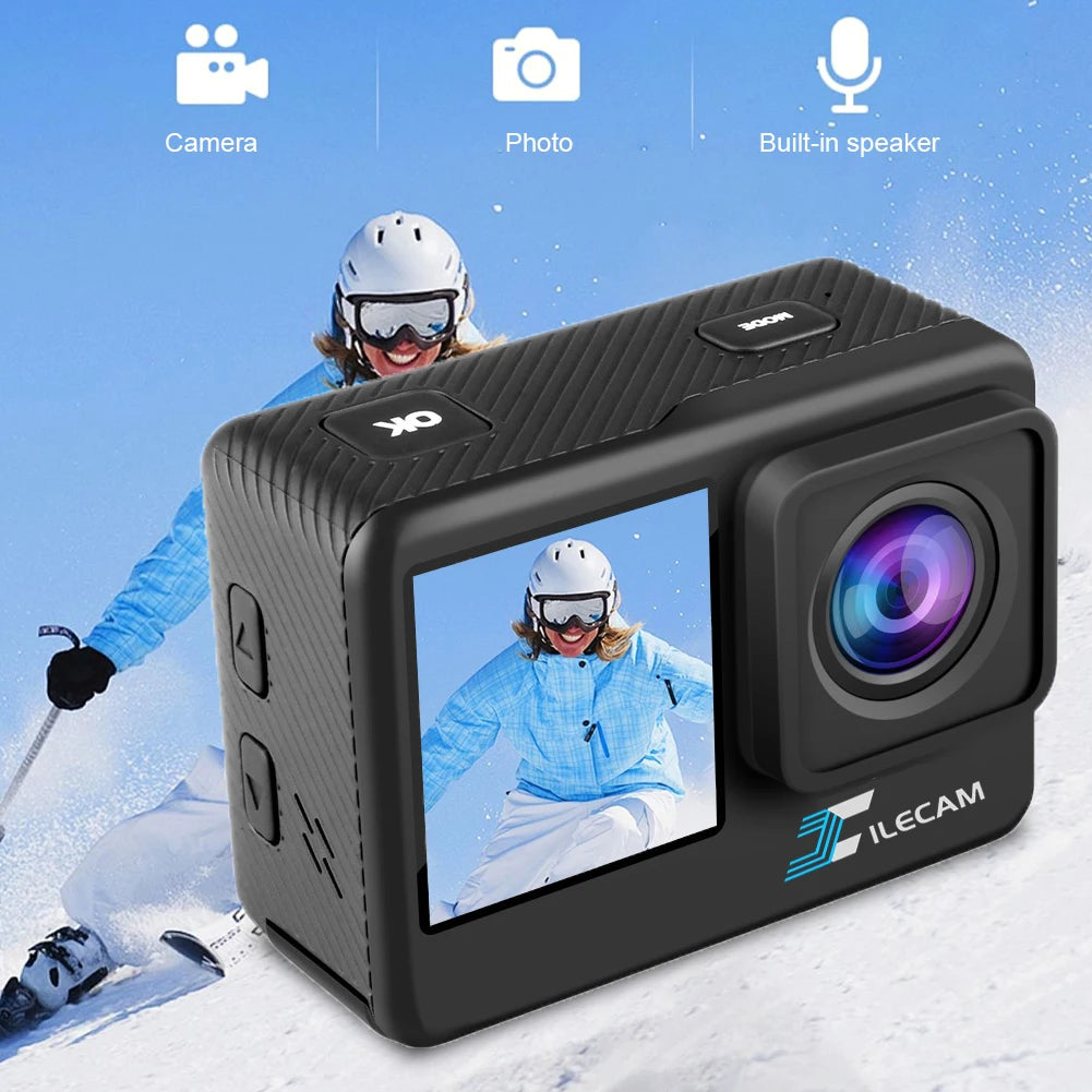 Shunmaii 4K Action Camera For Bicycle Waterproof Anti Shake
