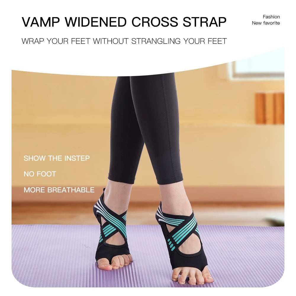 Women Non-slip Workout Yoga Shoes Anti-slip Sole Socks