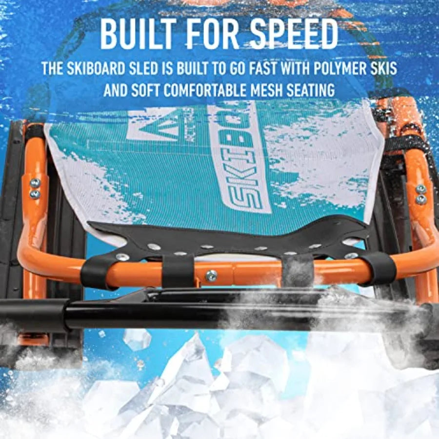 SHXI Arctic Trail Skiboard Snow Sled All Weather Durability