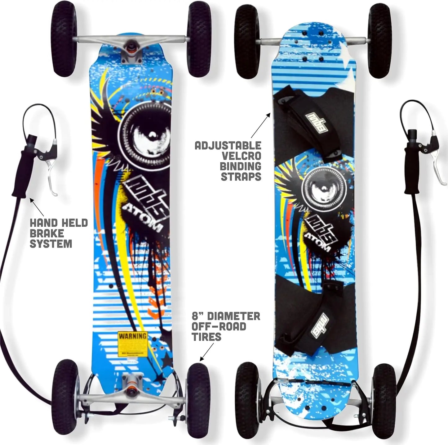 All-Terrain Mountain Board With Brake System