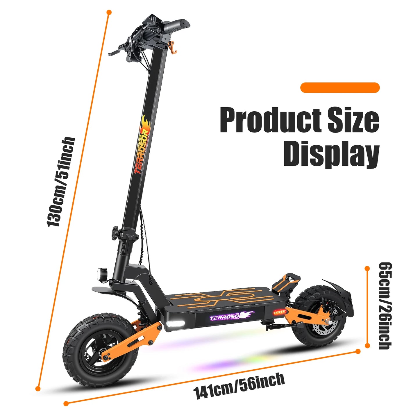 Electric Folding Scooter for Adults 1200W Motor Up To 40 MPH 30 Mile Range