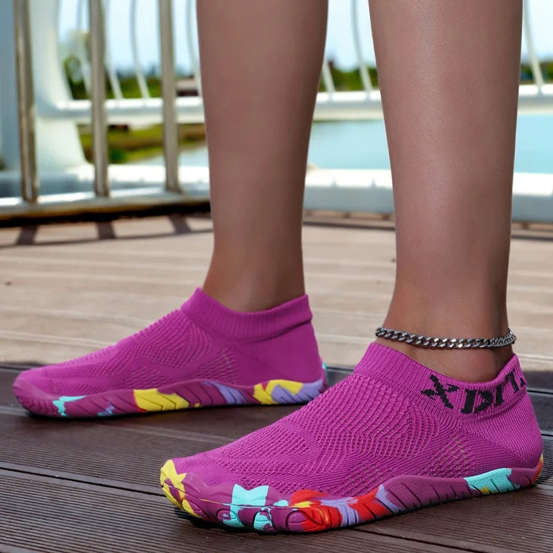 Laxsesu Mens Beach Water Shoes Breathable Mesh Antiskid Upstream