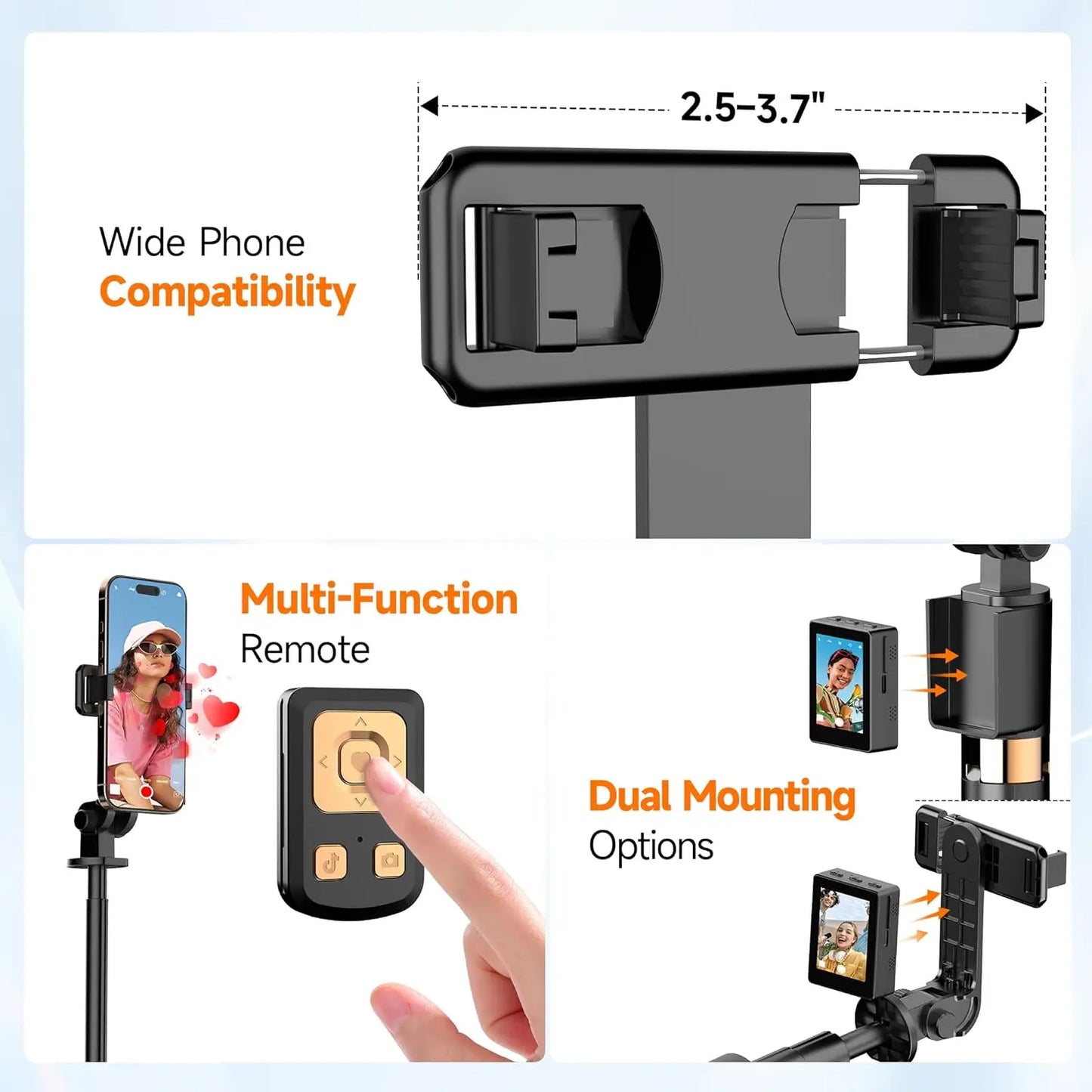 CL07 Extendable Selfie Stick Tripod With Wireless Remote