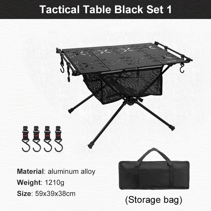 West Tune Folding Camping Table Aluminum Lightweight Portable With Mesh