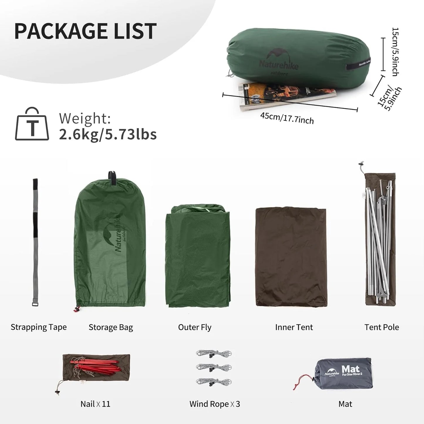 Naturehike Star River Ultralight Two Person Waterproof Tent Four Seasons