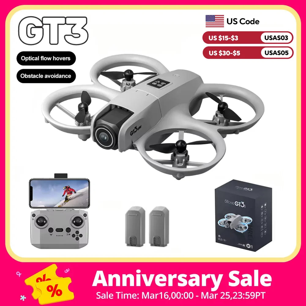 JiKEFUN GT3 RC Mini Drone 4K Dual Camera Optical Flow