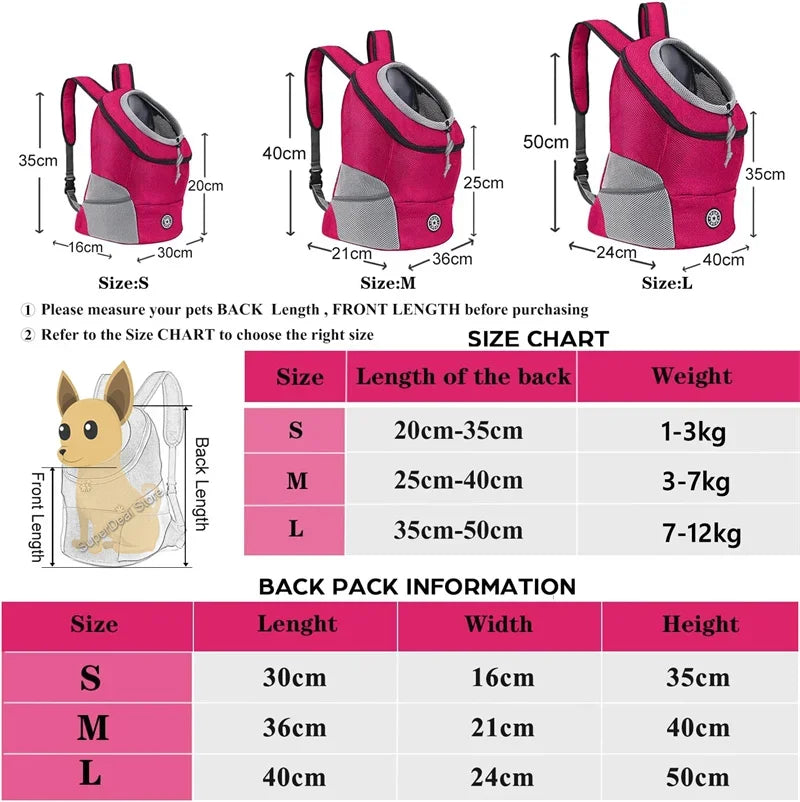 VOFORD Foldable Pet Carrier Backpack Cat Dog Travel Bag