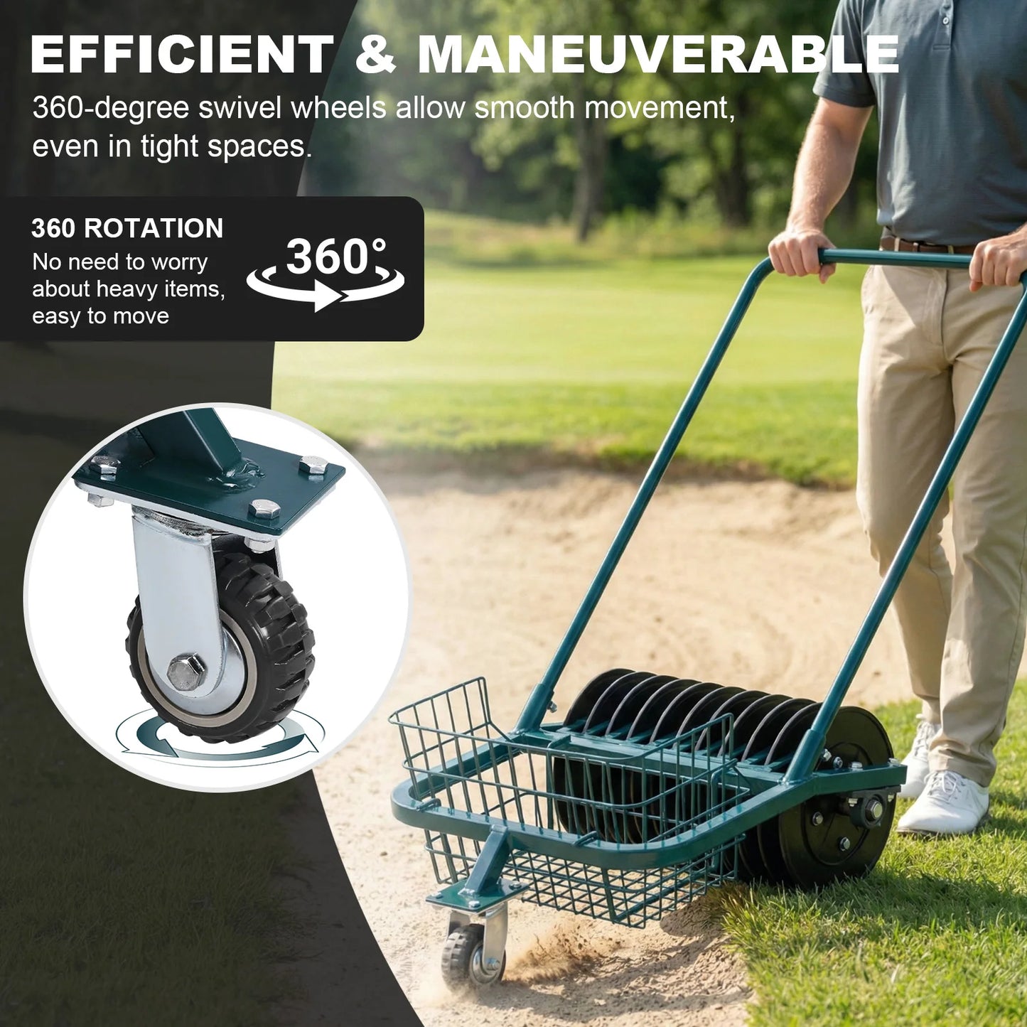 Golf Ball Retriever No Bending Over Collector Basket For Golfers
